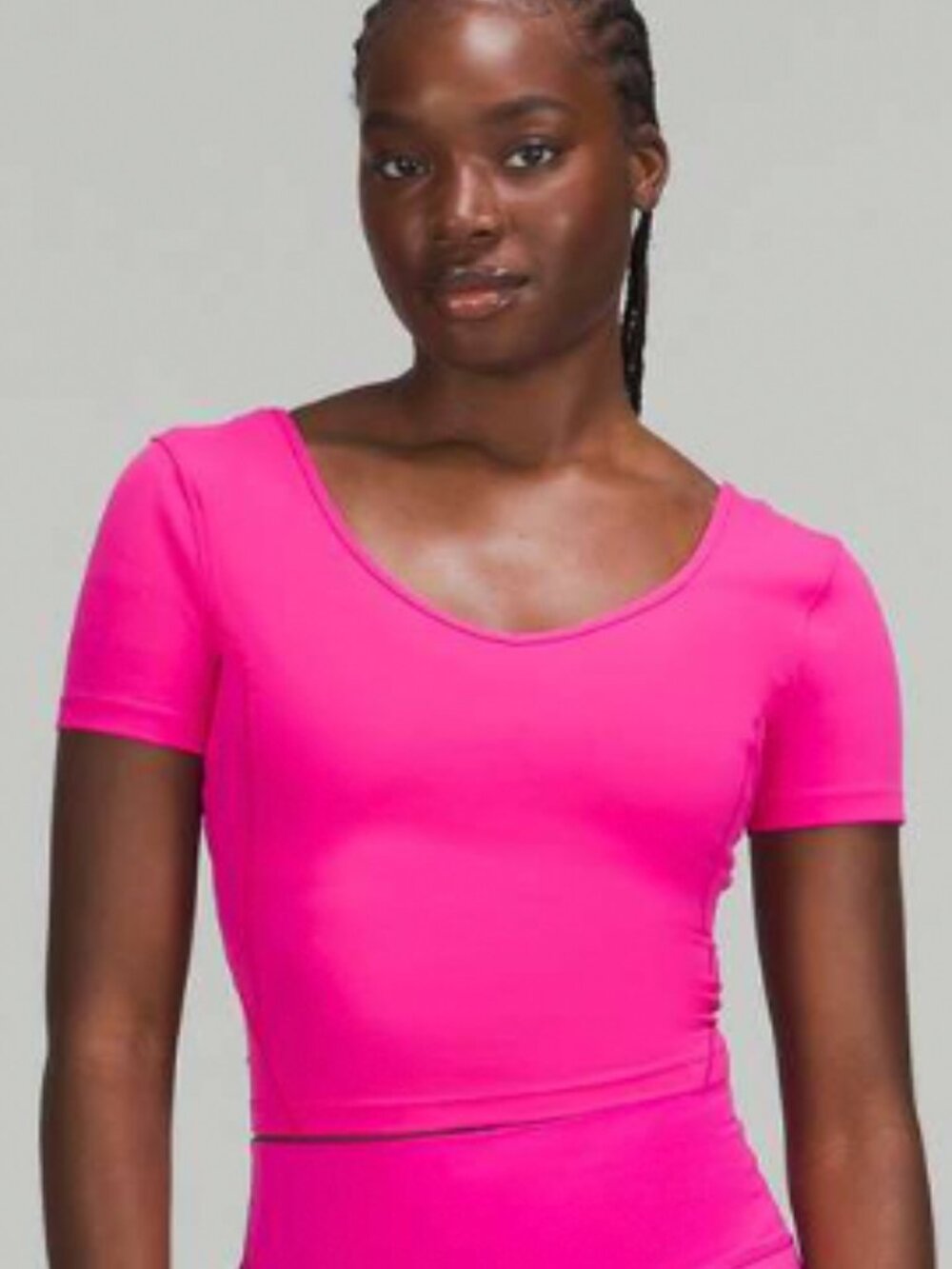 Lululemon Align T-Shirt featuring a V-neckline and cropped length